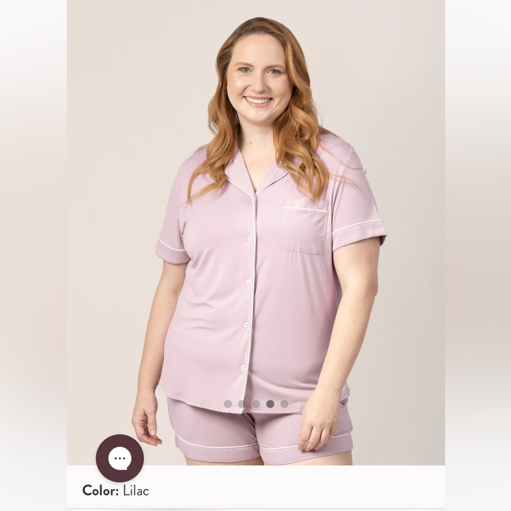 NWT Kindred Bravely Clea Short Sleeve Pajama Set - Lilac - Medium